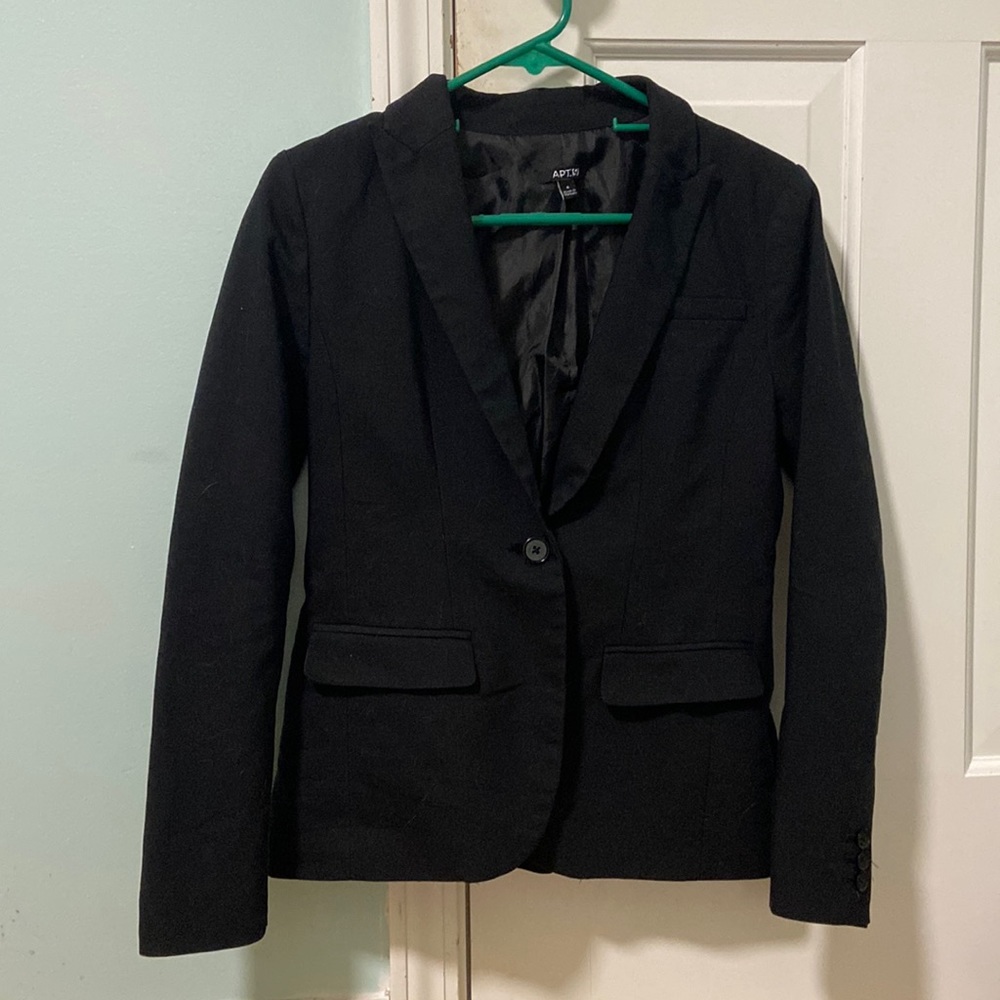Apt. 9 Black Professional Blazer Suit Jacket